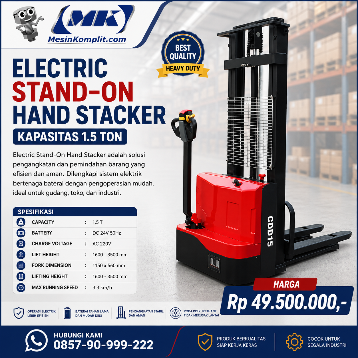 Hand Stacker Listrik Otom...